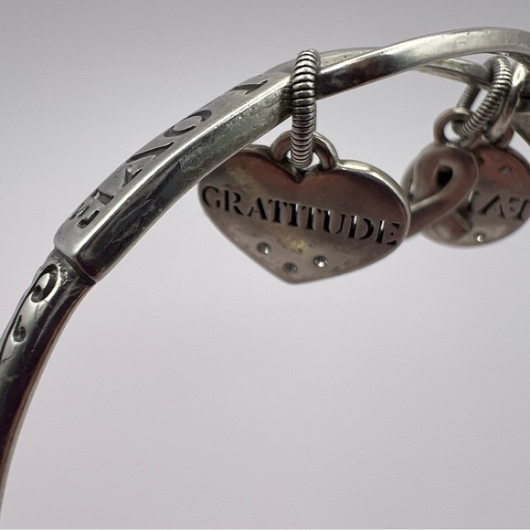 Brighton Power of Pink Ribbon Breast Cancer Gratitude Bangle Bracelet - Picture 9 of 16